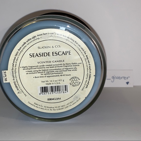 Rare Seaside Escape 3 Wick Bath & Body Works Candle (40-65 HOURS) - Picture 5 of 11